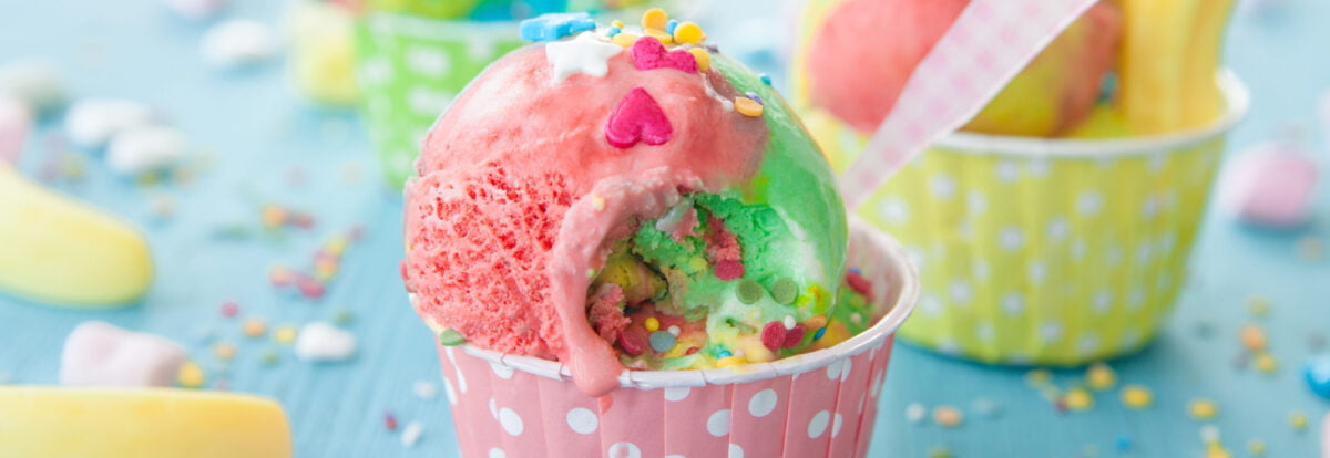 Colorful unicorn ice cream